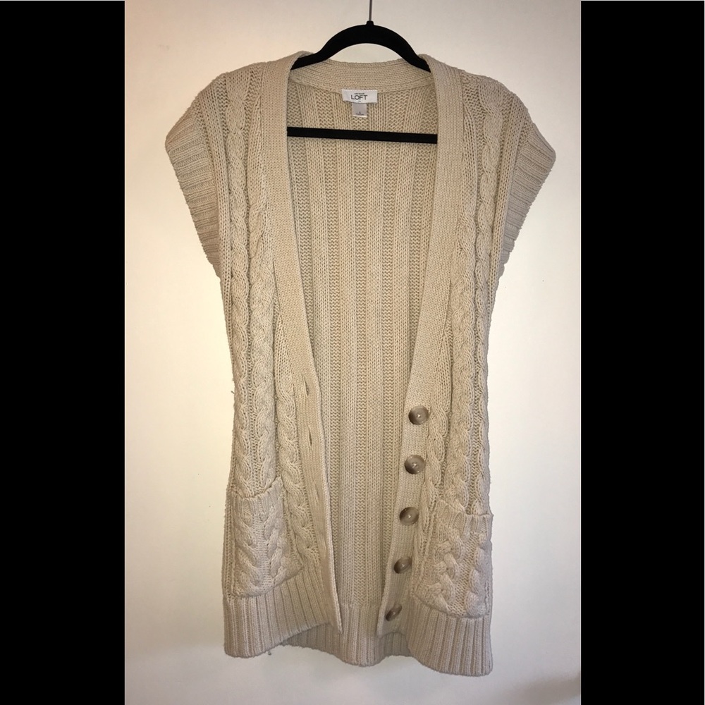 ANN TAYLOR LOFT / CREME VEST / SIZE S